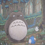 となりのトトロ　Totoro  61×50cm カンバスに油彩 l'huile sur toile  2021