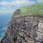 ロカ岬 Cabo da Roca   73×60.6cm カンバスに油彩  l'huile sur toile   2001