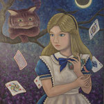 不思議の国のアリス　Alice au pays des merveilles 61×50cm カンバスに油彩 l'huile sur toile 2020