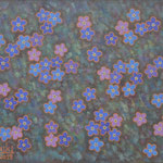 忘れな草 Forget me not 33×41cm カンバスに油彩 l'huile sur toile  2019
