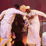 Modibo Diabate, wolfgang Puschnig, Abdoulaye Diabate - CD-Präsentation (photo: Mike Ranz)
