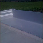 Pose PVC Armé Gris foncé suite fuite d'eau piscine Aix en Provence