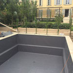 création d'un piscine avec pose pvc armé gris anthracite aix en provence