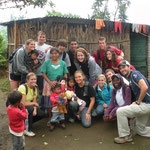 converge with estella and her kids outside the old house
