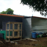new house, kitchen, bathroom, and chicken coup!