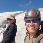 Werner und Hannes im Gletscherabstieg