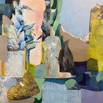 《吸霾日的消遣之路 》,  布面油画  120x100cm，2019