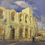 Arènes d'Arles - 布面油画 - 60X80 cm - 2015