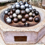 Pétanque - im Hinterland auf einem Dorfplatz