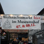 Banner am Eingang