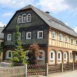 ein typisches Umgebindehaus in Cunewalde und der Oberlausitz