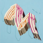 dimension Pictures　(brushstroke)    900mm×900mm    MDF,jesso,acrylic
