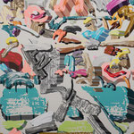 Overlap of paint (Slugger)              1620mm×1303mm             Canvas,jesso,acrylic.