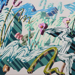 Overlap of paint (Grass 2)                 970mm×1455mm            Canvas,jesso,acrylic.