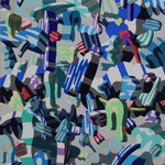 Overlap of paint （Blue Tittle）　　　727mm×606mm　　　canvas,jesso,acrylic