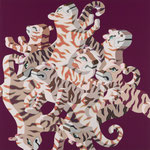 The pattern (tiger)       1303mm×1303mm  canvas, acrylic