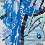 Overlap of paint (Color plane, blue)              1167mm×910mm             Canvas,jesso,acrylic.