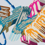 dimension Pictures　(brushstrokes)    528mm×800mm    panel,MDF,jesso,acrylic
