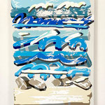Overlap of paint (Sea waves)             606mm×455mm          Canvas,jesso,acrylic.