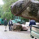 Ulla Nentwig 2009 "Verortung" Arbeit für den Stadtplatz Langenhagen  Vorbereitung 