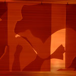 Ulla Nentwig 2004 "One Nigth" 20 m. Scherenschnitt, Licht 