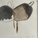 Nentwig 2025 "Doppel" Torf auf Papier 15 x 15 cm