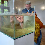 "Leine" 2023, Installation mit Leinewasser