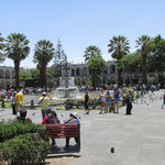 auf dem Plaza de Armas in Arequipa