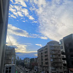 morgens der Blick aus meinem Appartment in Belgrad