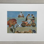 COLLAGE no 7:   “WHAT’S IN A DOG’S MIND?”  67 x 57 cm