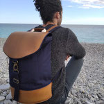 La Fabrique Fournié - Sac à dos en cuir et toile