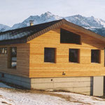 Renovation, Fassade aus Holz Lärche.