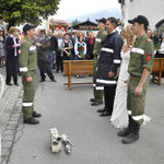 Brandobjekt geradeaus, Wasserentnahmestelle der Bach,...