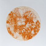 Kristin Finsterbusch, planet 5 orange, Tiefdruck, vernis mou, 2015, d 13 cm