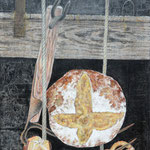 Vollmond und Sternenbrot 2015, Acryl auf Hartfaser, 130x60 cm