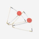 "Tense point" orange    aluminium, steel, brass, silver