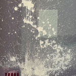 090 Fenster, Acryl,Pigmente, Draht auf Leinwand, Ilse Leineweber, 100 x 80 cm