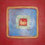 291 Karree M 1, Öl und Acryl auf Leinwand, Herta Reitz, 50 x 50 cm