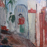 148 Unterwegs I, Acryl und Pastell auf Leinwand, Gitta Junge, 40 x 30 cm