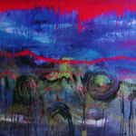303 Im Rausch der Sinne, Acryl auf Leinwand, Elsa von Blanc, 72 x 120 cm