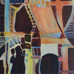 024 Ohne Titel II, Acryl auf Leinwand, Brigitte Reich, 60 x 60 cm