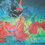 127 Schleiertanz, Acryl auf Leinwand, Wolf Pannitschka, 80 x 100 cm