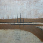298 Steg, Mischtechnik auf Leinwand, Ilse Leineweber, 60 x 80 cm