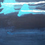 311 Preussisch Blau, Acryl auf Leinwand, Ilse Leineweber, 50 x 50 cm