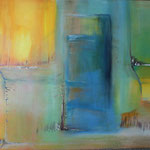 057 ge-Räumt, Acryl auf Leinwand, Brigitte Reich, 60 x 80 cm