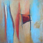  213 Wo ist das Meer II, Öl und Acryl auf Leinwand, Herta Reitz, 60 x60 cm