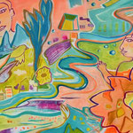 "Wege des Wassers III" Acryl auf Leinwand, 70x110 cm, 2.400 €, Nicole Wächtler
