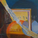 107 Kreisgeschichten I, Acryl auf Leinwand, Brigitte Reich, 60 x 60 cm