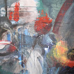 027 Wasserfall, Acryl auf Leinwand, Wolf Pannitschka, 90 x 120 cm