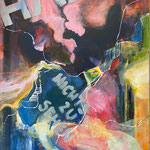 416 Halt nichts zu sehen, Acryl auf Leinwand, Wolf Pannitschka, 100 x 80 cm